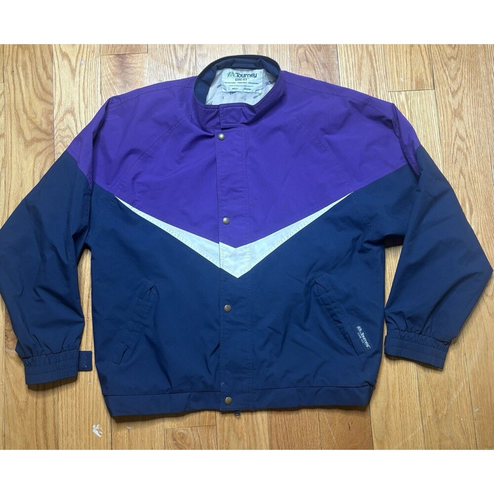 Vintage Tourney GoreTex Jacket Men's Medium Golf Waterproof Windproof Retro 80s